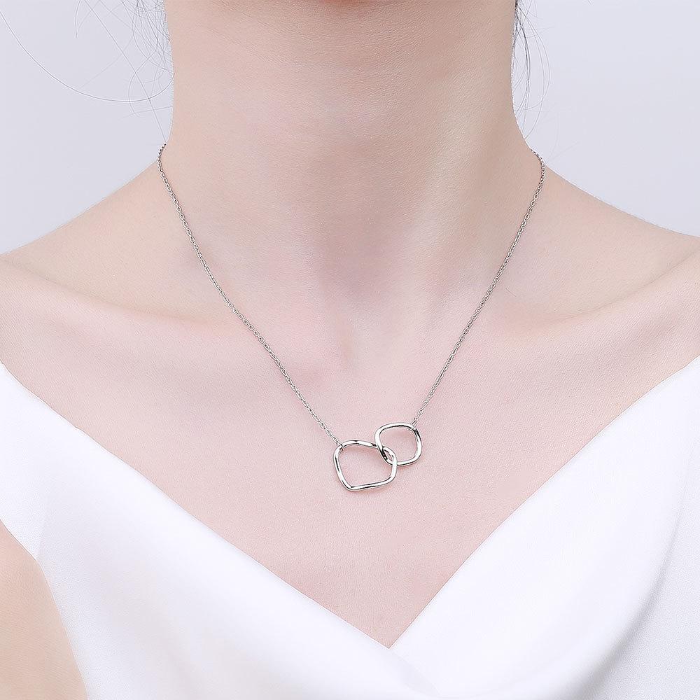 Xiaomi Silver Necklace For Women Circle Shape Gold Plated Trendy O Chain Chocker Chirstamas Gift Fine Jewlery