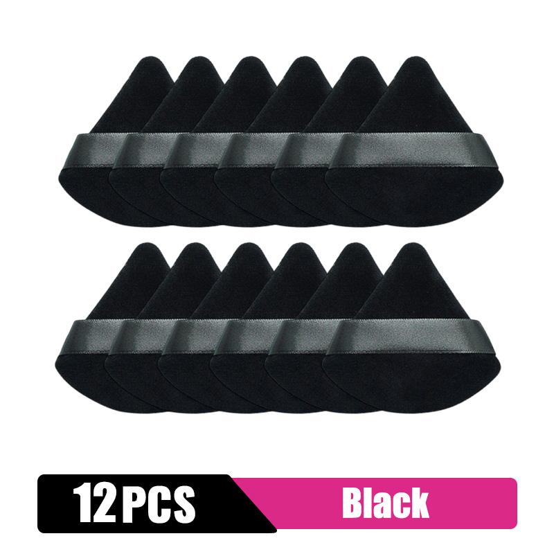 2/4/6/12/20Pcs Triangle Powder Puff Mini Face Makeup Sponge Cosmetics Soft Cotton Face Powder Puff Washable Velvet Makeup Tools