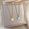 Pentagram Minimalist Wind Furnace Real Gold Necklace Female Collarbone Chain With Jewelry
