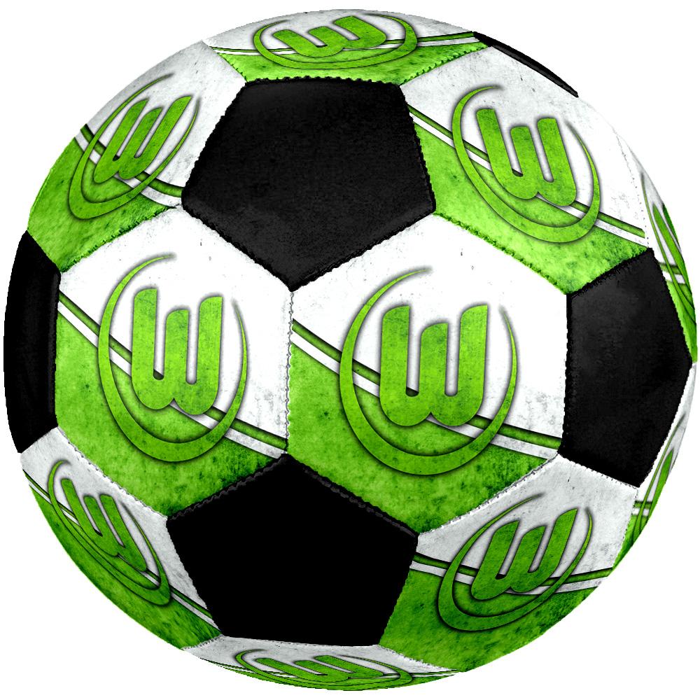 VfL Wolfsburg Soccer Ball Colorful All Ages Machine Stitched PVC Competition Ready Durable High-Bounce.SIZE5