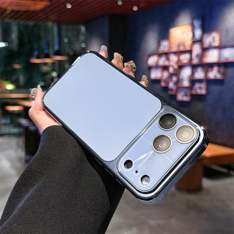 Универсальный защитный чехол с гальваническим покрытием для iPhone 17 Pro Max, с полным покрытием и большим окном, совместимый с Apple 16 Pro