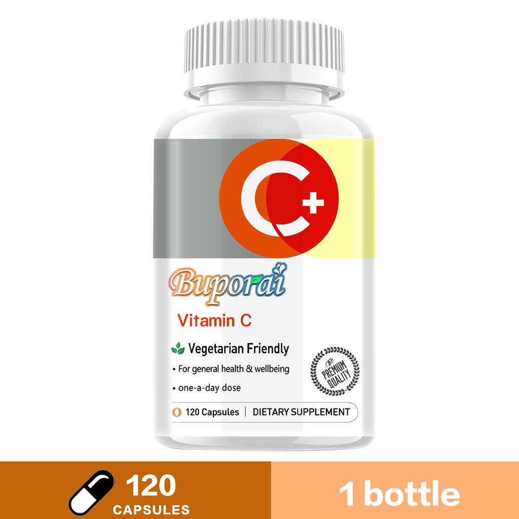 Buporai - Vitamin C Vegan Supplement Capsules - Immune System and Heart Health
