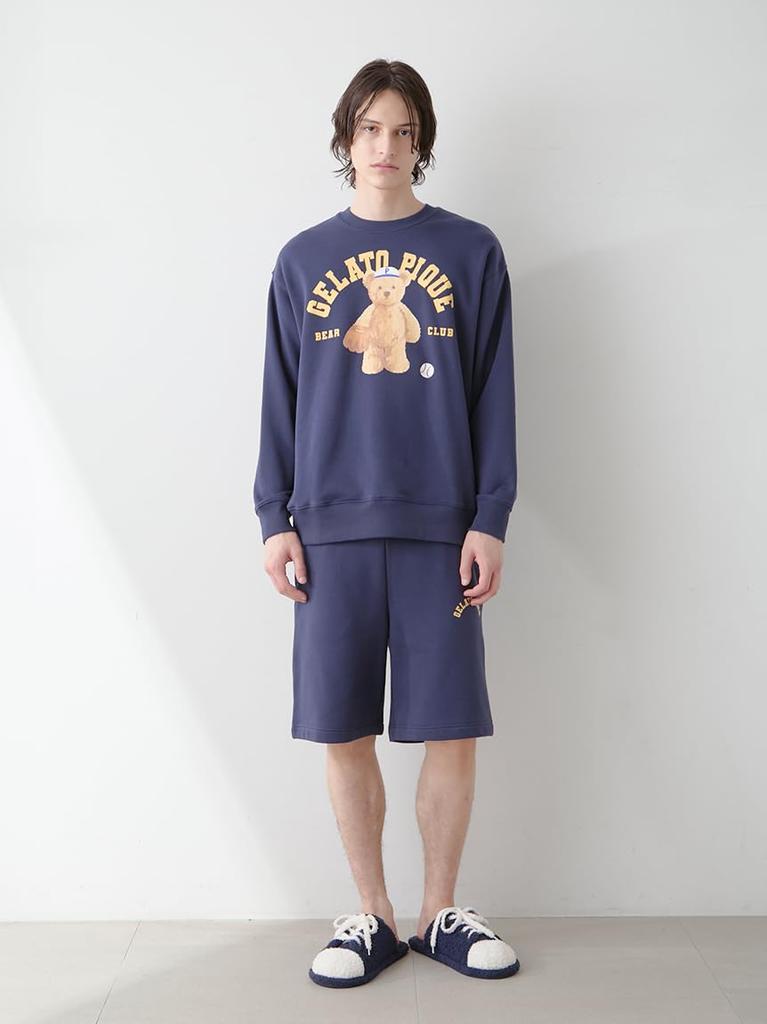 Gelato Pique HOMME Спортивный флисовый пуловер с мишкой PMCT254982NVYM