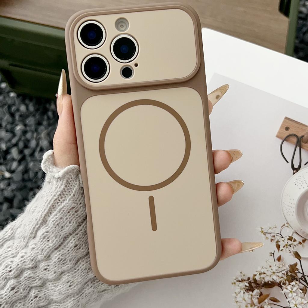For iPhone 16 Pro Max Case Compatible with MagSafe Dual Color Skin Touch TPU PC Shockproof Phone Cover