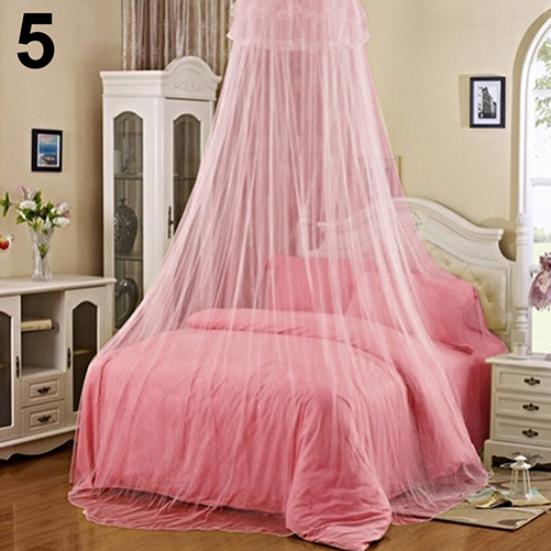 Elegant Lace Insect Bed Canopy Netting Curtain Round Dome Mosquito Net Bedding CDN