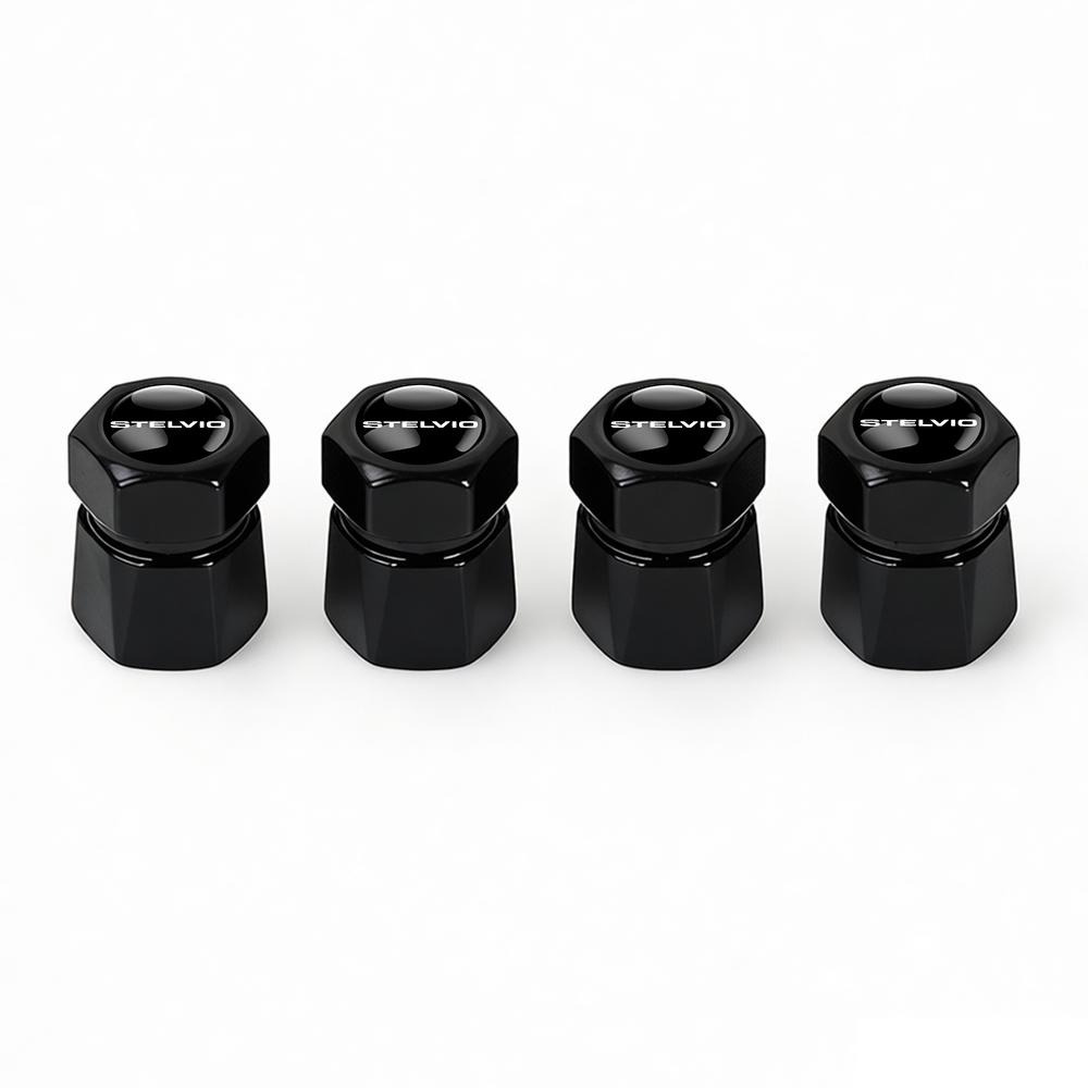 4Pcs Aluminum Car Tire Valve Caps Diamond Tyre Valve Airtight Cover Waterproof Dust For Alfa Romeo Giulietta GT 159 AutomobilesZL6