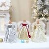 1PC Christmas Tree Decorations New Plush Wings Christmas Angel Christmas Tree Top Star Decorations Reusable