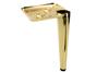 Furniture leg Pin gold chrome height 17 cm