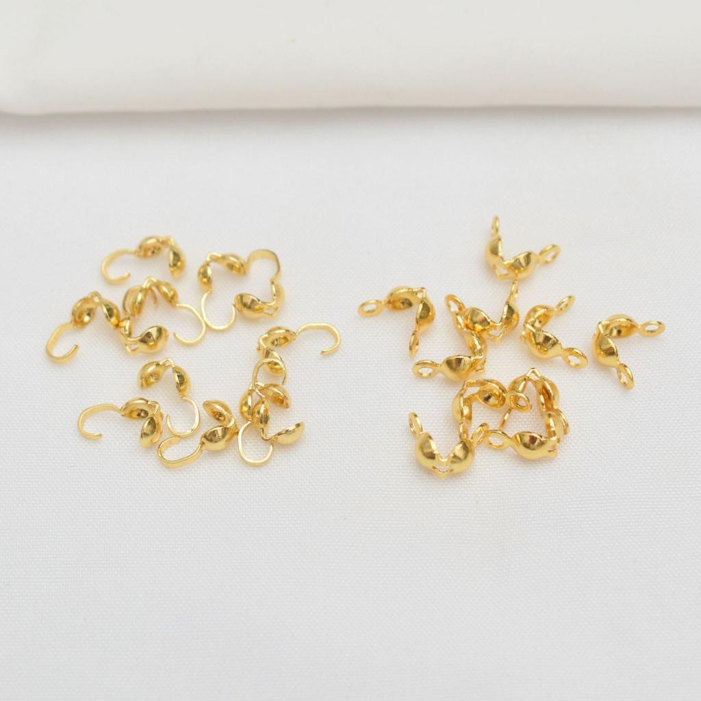 10 шт. 14-каратного золота интерфейс двойная пряжка для сумки, браслет, конец ожерелья, бинауральная пряжка для сумки аксессуары для украшений своими руками