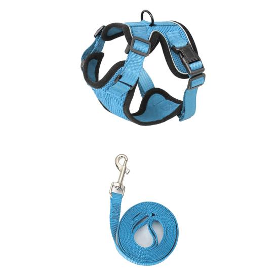 Кошачья шлейка и поводок для прогулок, регулируемый, устойчивый к побегу, жилет для котят, шлейка со светоотражающими полосками для котят средних и больших размеров