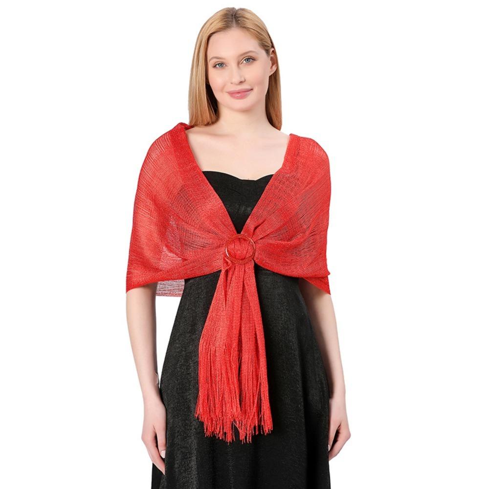 Свадебная вечеринка Блестящий металлический шарф Подружка невесты Леди Накидка Накидки Модные блестящие шали