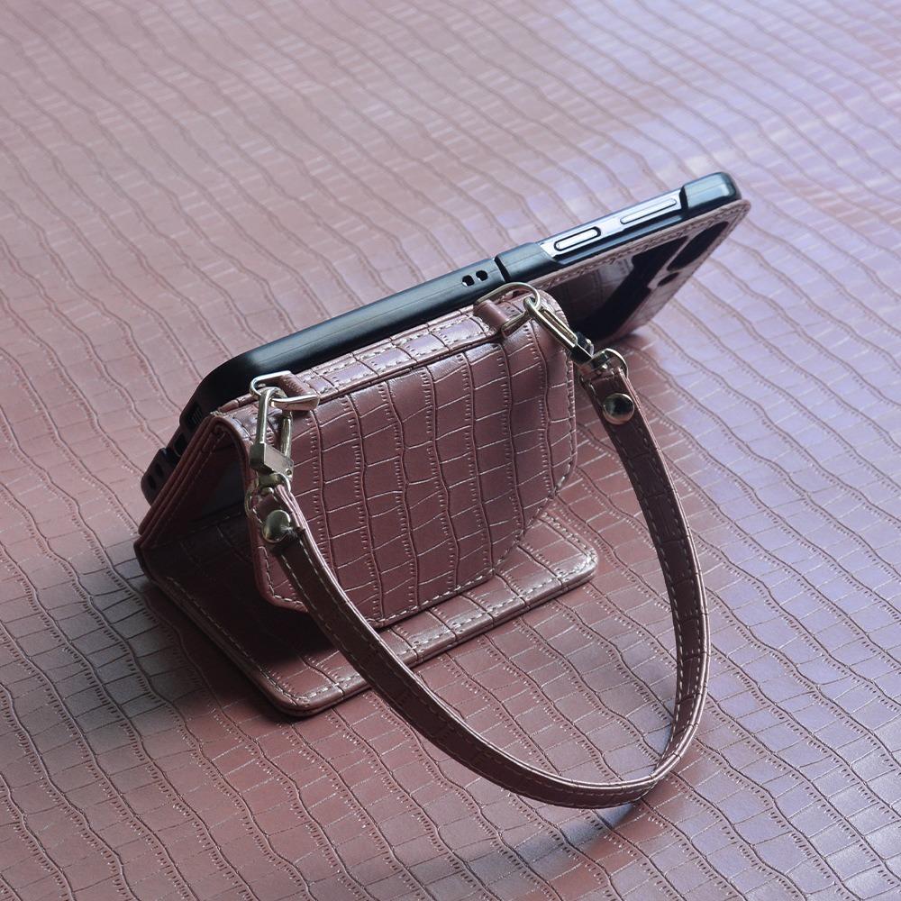 For Samsung Galaxy Z Flip7 FE 5G/Z Flip6 5G Case Handbag Style Kickstand Card Slot Leather+PC Cover