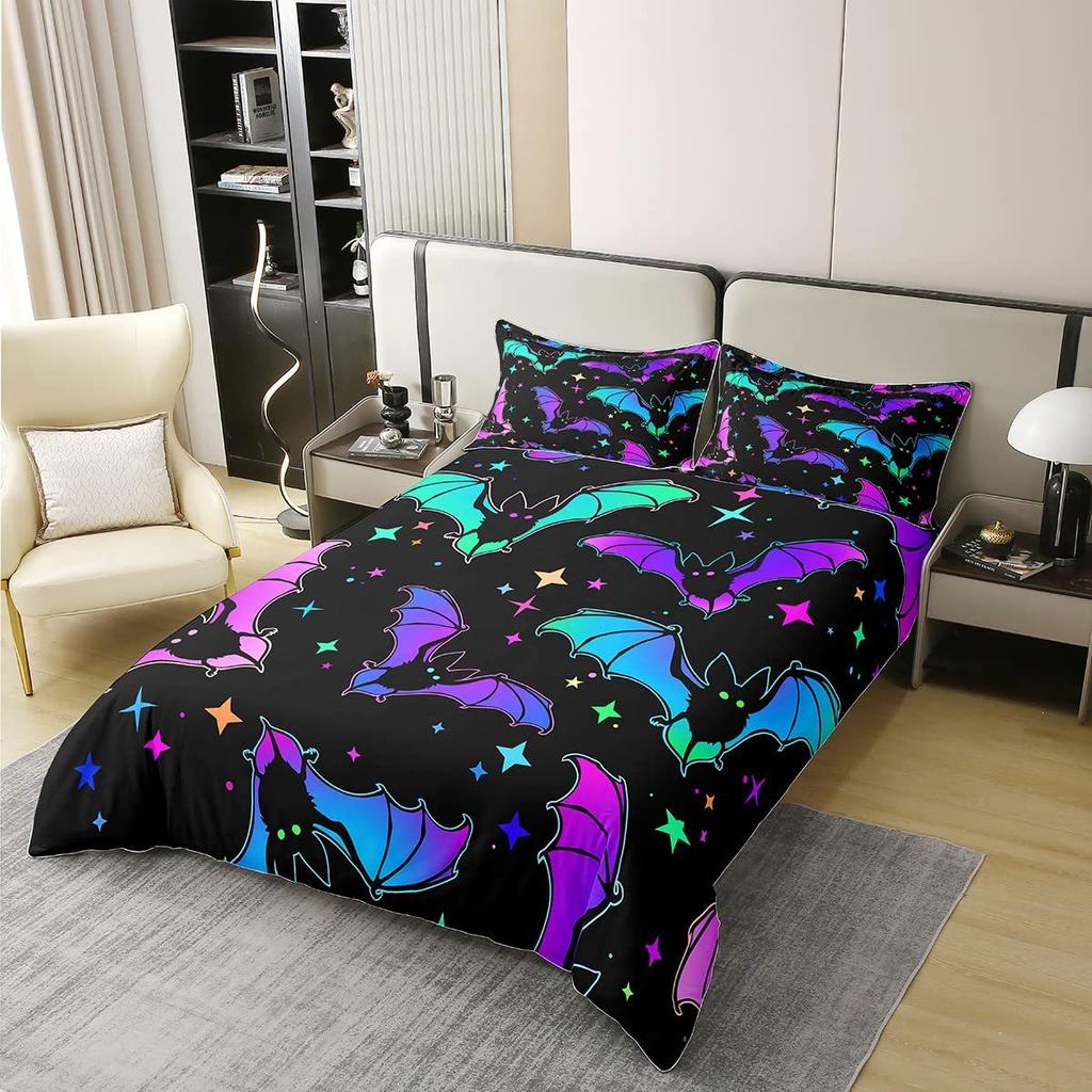 Cartoon Car Three-piece Quilt Cover 3D Digital Printing Bedding Set Children's Bed Cover