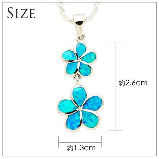 Гавайские украшения ожерелье кулон двойной плюмерия синтетический опал ювелирные изделия [LocoMocoAloha] [подлинный]