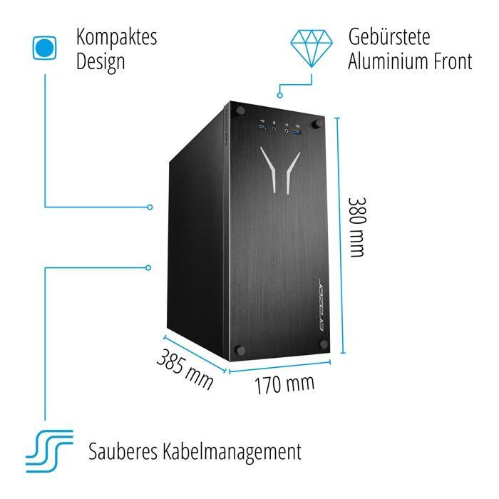 Игровой ПК ERAZER Recon P10 (Core i5-14400F, Geforce RTX 4060 8 ГБ GDDR6, 16 ГБ ОЗУ DDR4, 1 ТБ SSD, Windows 11 Домашняя)