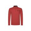 Golf Series Solid Color Elite Long Sleeve Polo Shirt Men Tops Fluorescent-Flame-Red A11M415203F-RD