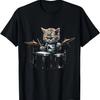 Кот-барабанщик котенок играющий на барабанах милая футболка