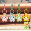 Charming Pvc Flower Panda Keychain With Cute Design Perfect For Keys And Bags