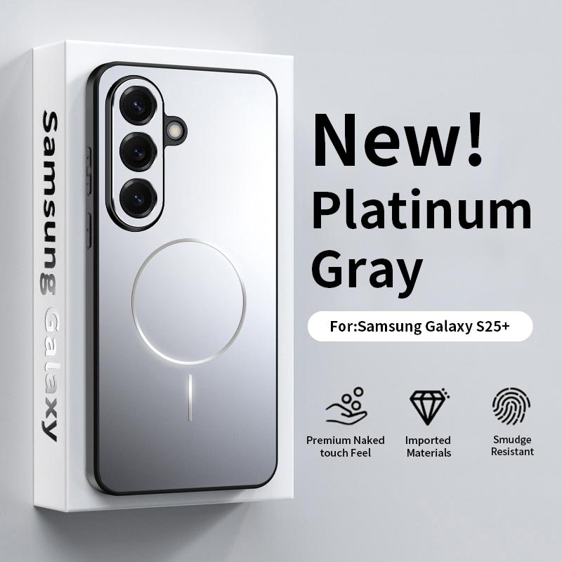 Металлический чехол для телефона с поддержкой MagSafe для Samsung Galaxy S26 Ultra S25 S24 S23 Plus Ultra Тонкий Защита от падения Защитная крышка