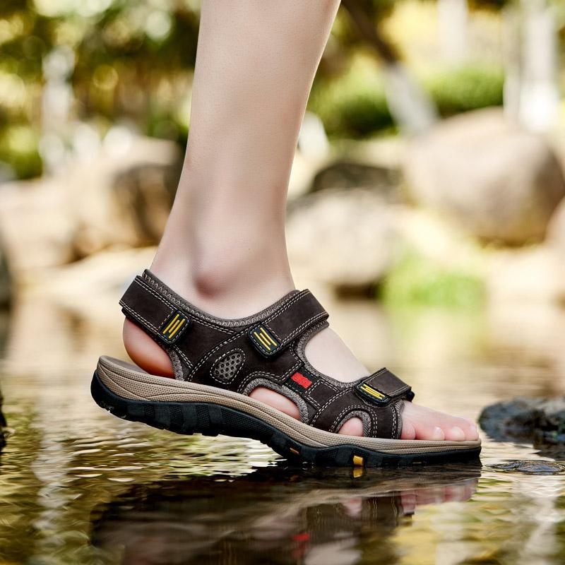 Мужские летние пляжные сандалии, обувь для прогулок, мужские сандалии, размеры 38-48