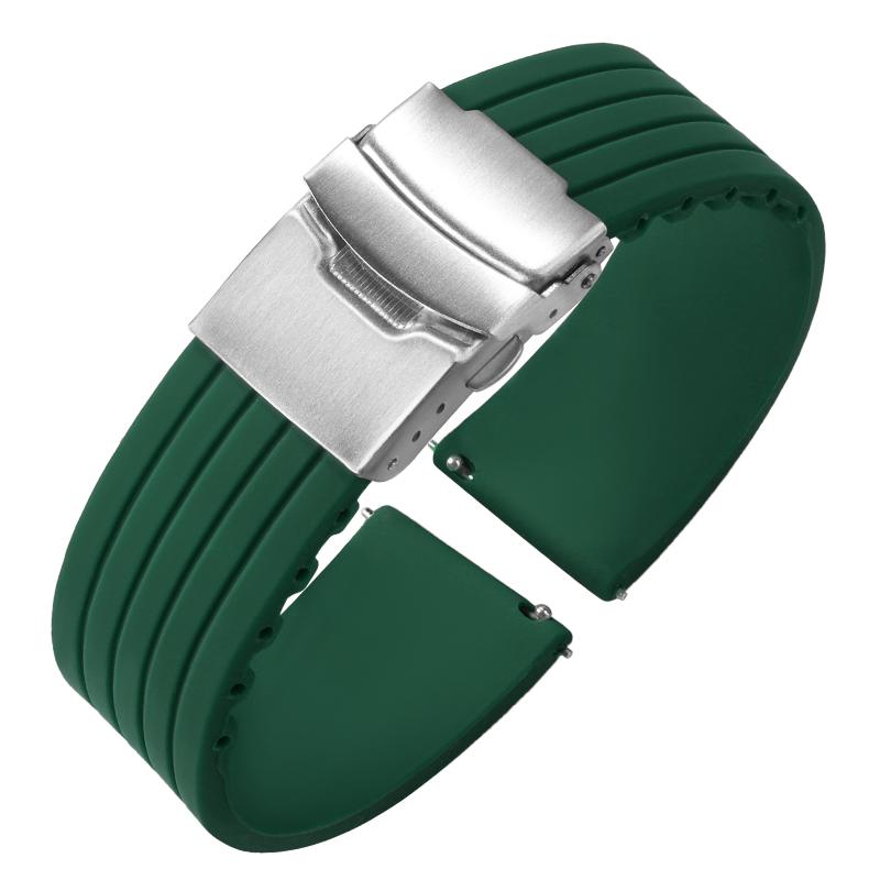 Премиальный резиновый силиконовый ремешок для часов Универсальный водонепроницаемый спортивный ремешок со складной застежкой 18/20/22/24 мм для браслета Seiko Аксессуары