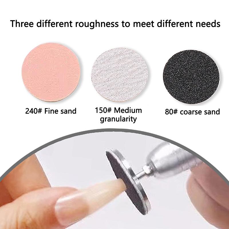 15/20/25 мм Удаление кутикулы на ногах, мозолей, Сменная наждачная бумага с дисками для педикюра, Набор подушечек, Очиститель мертвой кожи, Пилки для ног
