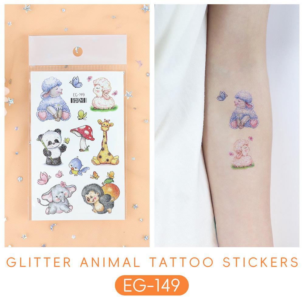 2023 Ruikalong водонепроницаемые блестящие морские животные мультфильм татуировки наклейки для детей