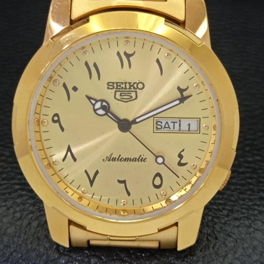 ВОССТАНОВЛЕННЫЕ SEIKO 5 AUTOMATIC 6309A ЯПОНИЯ АРАБСКИЙ ЗОЛОТОЙ ЦИФЕРБЛАТ a426419-2