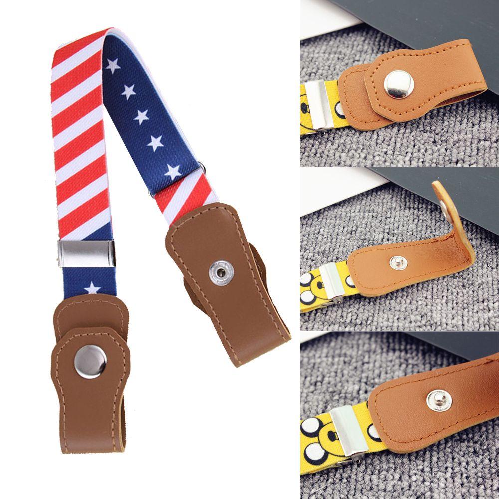 Модный регулируемый простой в использовании холщовый пояс детский эластичный ремень пряжка эластичные ремни пояс