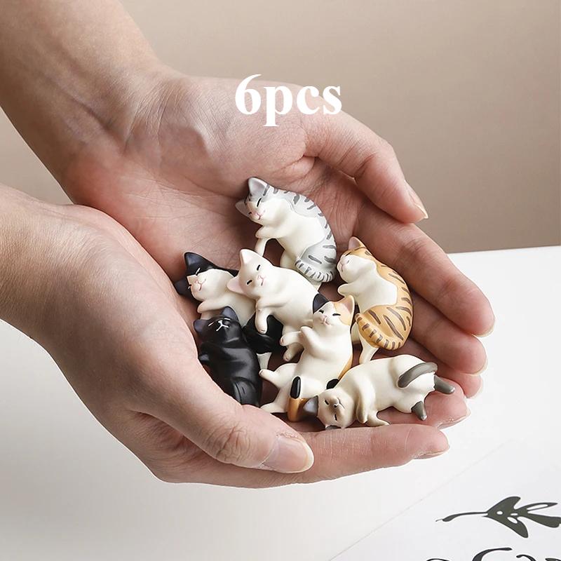 3 шт./6 шт. Магнит на холодильник «Ленивый кот», стикер для сообщений на стену, креативный, милый, спящий кот, аксессуары для украшения дома