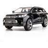 1/32, совместим с моделью Highlander AMG, игрушечный автомобиль из литого сплава с откидной спинкой, звуком и светом, открытая дверь для детей, подарок