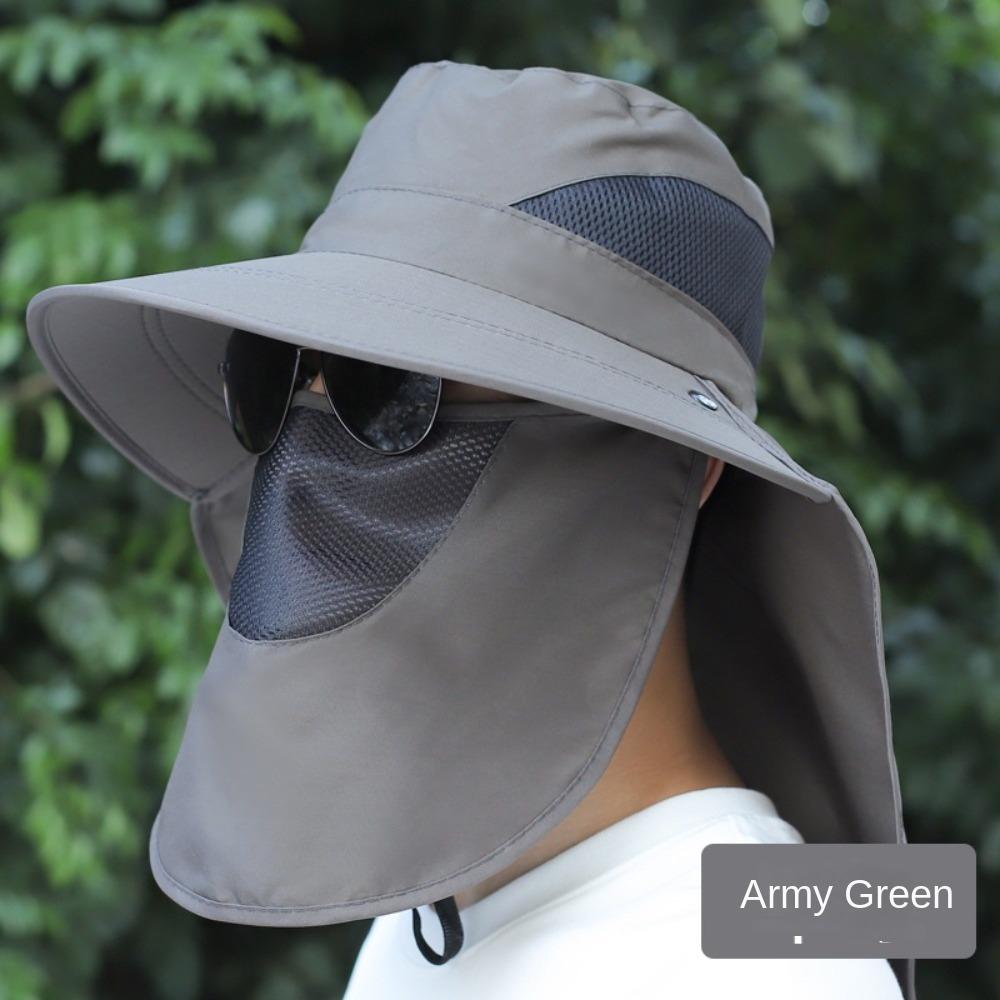360 Degrees Protection Sun Hat Anti-UV Sunscreen and Shading Agricultural Work Hat Wide Brim Protect Neck Beach Cap Autumn