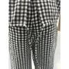 Women's Set Elasticated Back Drawstring Button Top Wide Leg Pants 2 Piece Set