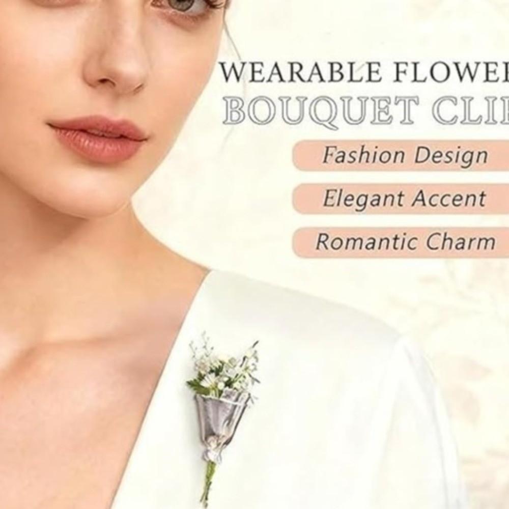 DIY Artful Flower Vase Brooch Wearable Wearable Flower Bouquet Clip New Minimalist Vase Brooch