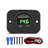 Digital Voltage Meter DC 12-24V Waterproof Round Meter Car Voltmeter with LED Digital Display Panel for Car Motorcycle Boat RV