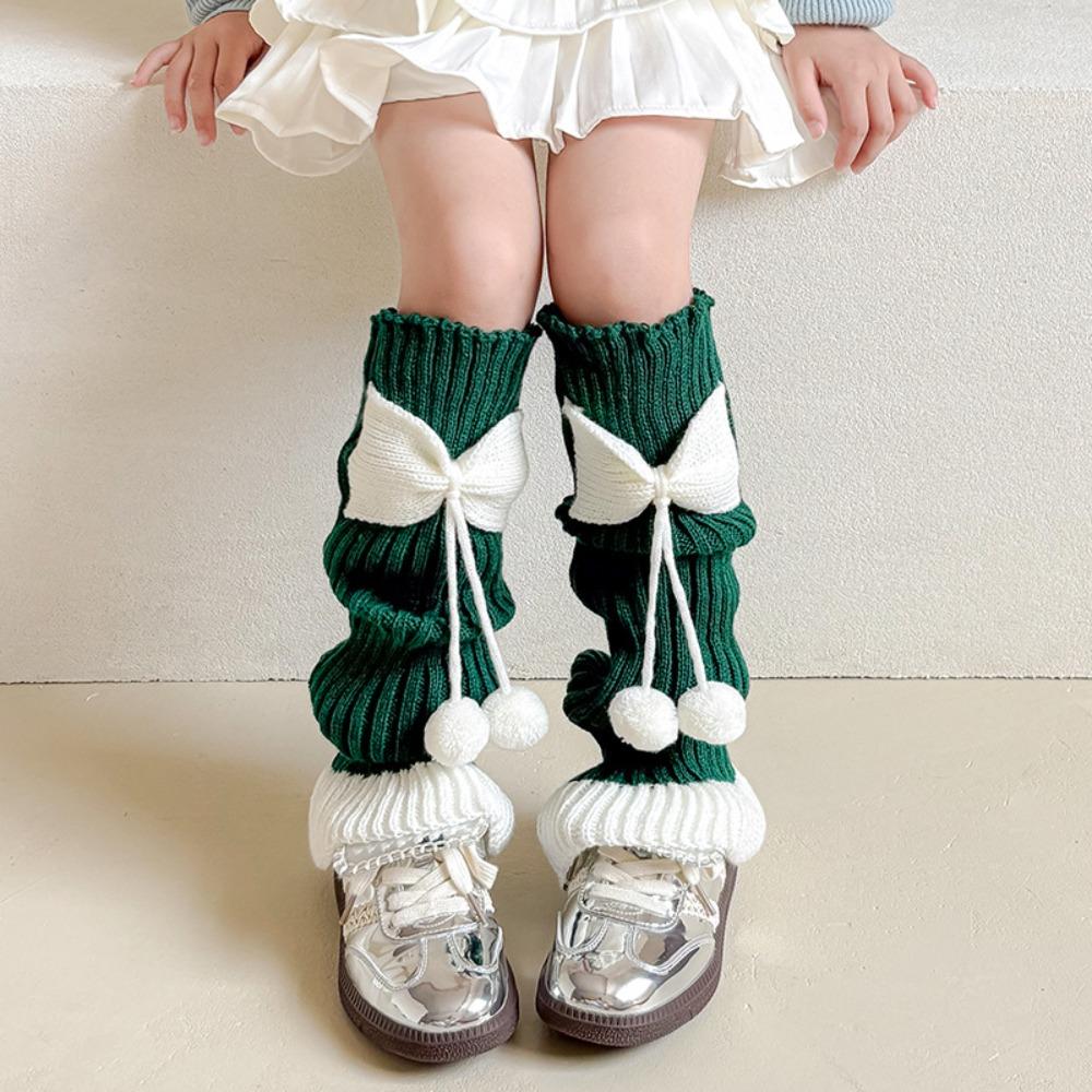 Ruffles Warm Leg Cover Bow Children's Long Socks Kawaii Leg Warmers Socks Y2k Girls