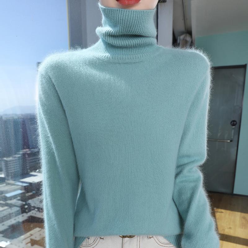 Женский кашемировый свитер Qinghe кашемир 30% кашемир 30% норка 30% шерсть 10% нейлон Женский осенне-зимний толстый кашемировый свитер мягкий и теплый