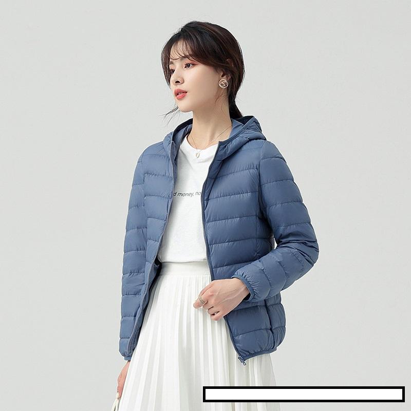 Модная женская холодная куртка, женская зимняя легкая куртка на белом утином пуху, тонкая куртка-пуховик, портативное ветрозащитное пуховое пальто