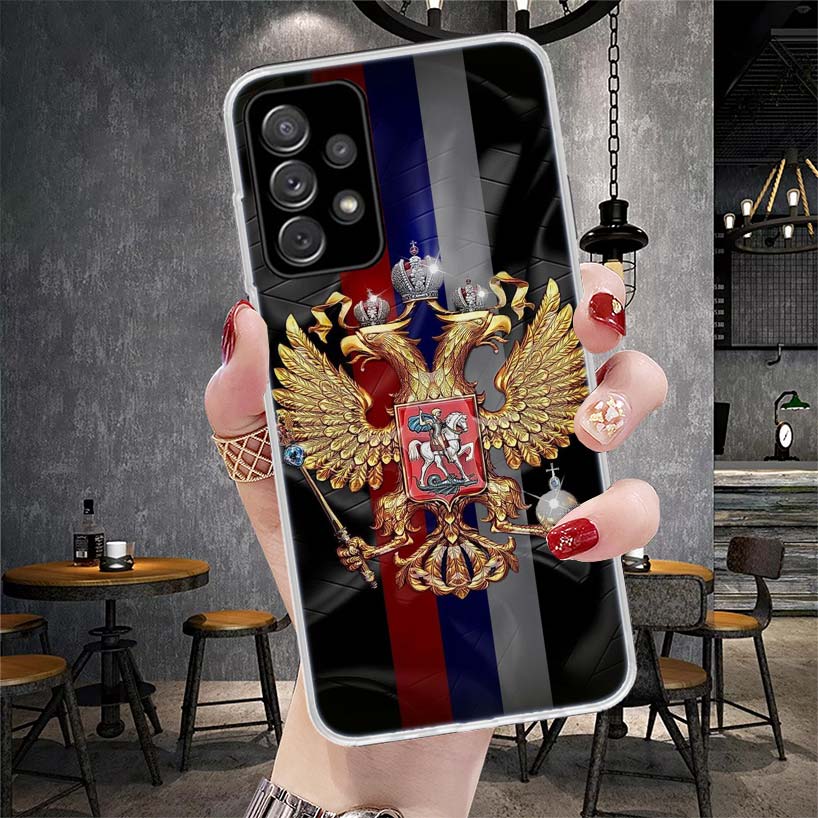 Russia Russian Flags Emblem Soft Phone Case For Samsung Galaxy A12 A22 A32 A52 A72 A02S A51 A50S A71 A70 A31 A20S Note 20 Ultra