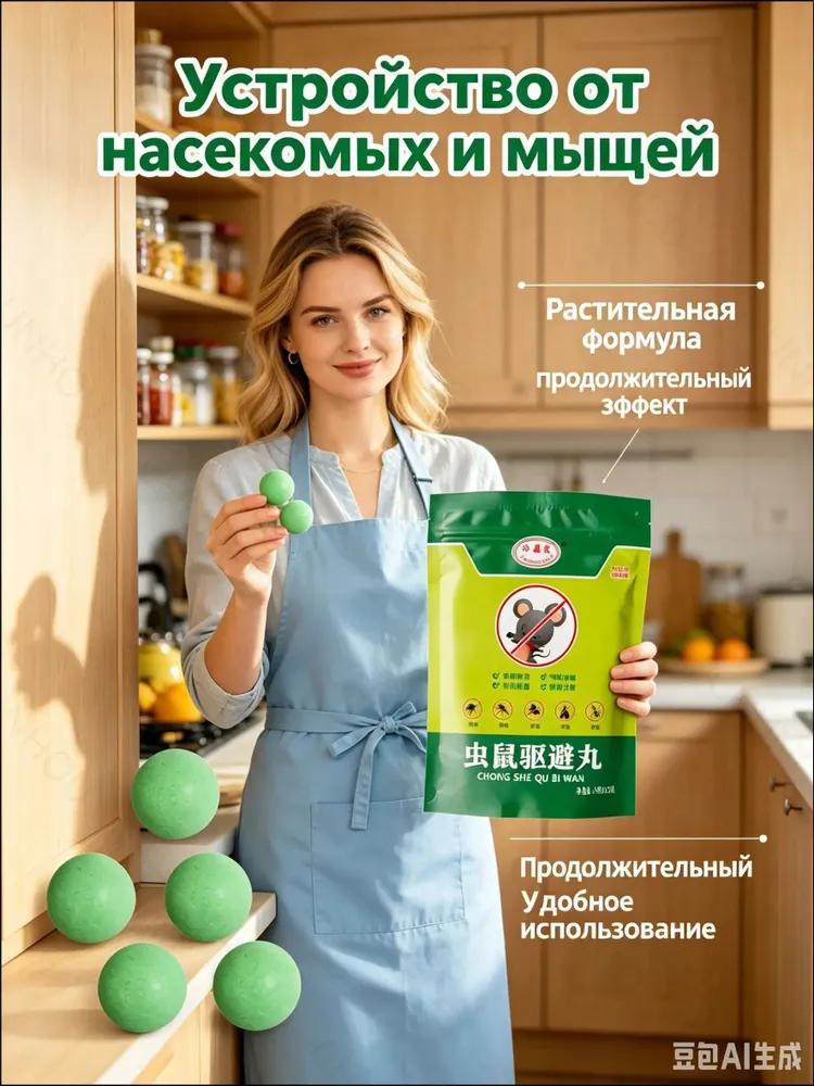 Biosecurity against rodents and insects cologic tablets with herbal formula For children, kitchen, warehouse and food premises, 10 pieces