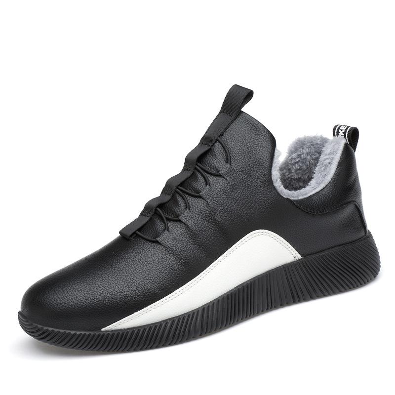 Зимняя обувь мужская меховая теплая 2024 новые мужские ботинки плюшевые противоскользящие зимние ботинки мужские