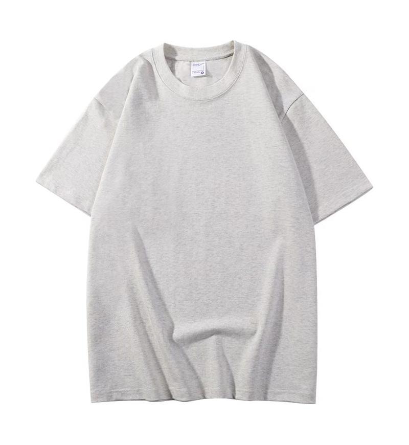 Футболка унисекс из плотного хлопка плотностью 300 г: Короткие рукава, двойная пряжа, круглый вырез, спущенное плечо, повседневная рабочая одежда, возможность нанесения индивидуального логотипа