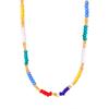 Dopamine Rainbow Beads Candy Color Beaded Handmade Necklace Titanium Steel 18K Gold Zhao Ruth Same Clavicle Chain Women