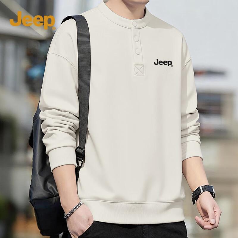 Jeep Мужской повседневный свитшот с круглым вырезом и длинным рукавом