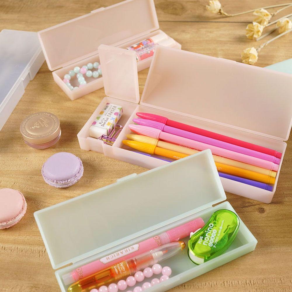 Frosted Pencil Case Non-toxic Stationery Box Simple Pencil Box  for School