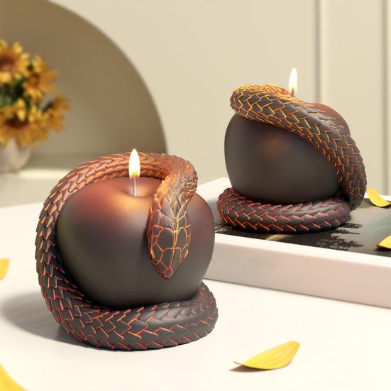 Yousheng Snake Design Candle Mold Силиконовая форма для мыловарения 3D Fruit Shape Candle Mold Resin Casting Mold Candle Making Kit