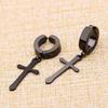 1 pairs No Piercing Earrings Stainless Steel Clip-on Fake Earring Round Ear Clip For Women Men Punk Party Fashion Sexy Jewelry