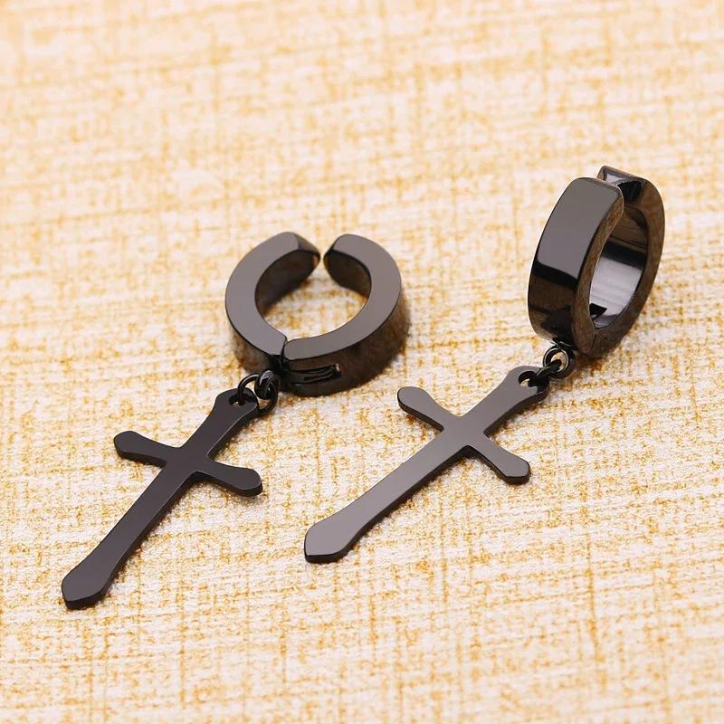 1 pairs No Piercing Earrings Stainless Steel Clip-on Fake Earring Round Ear Clip For Women Men Punk Party Fashion Sexy Jewelry