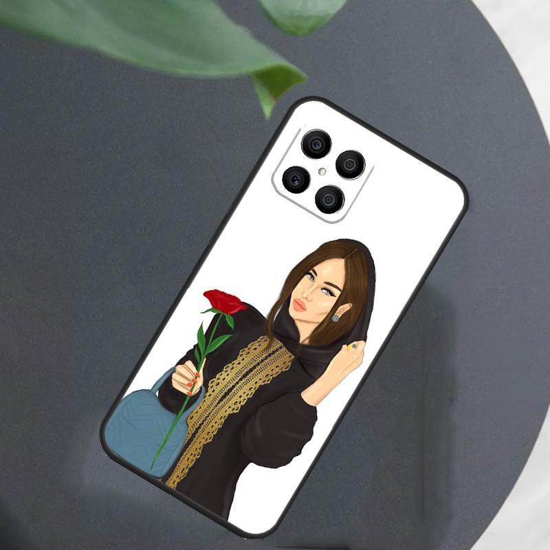 Мусульманская Исламская Арабская Девушка Хиджаб Для Honor Magic 8 7 5 6 Pro Чехол Для Honor 200 400 Lite 50 70 90 X8c X8b X9a X9b X9c X9d Win