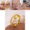 Chic Brass Gold Plated Twist Design Couple Ring Ideal For Fashion Forward Women